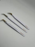 White lash tweezers